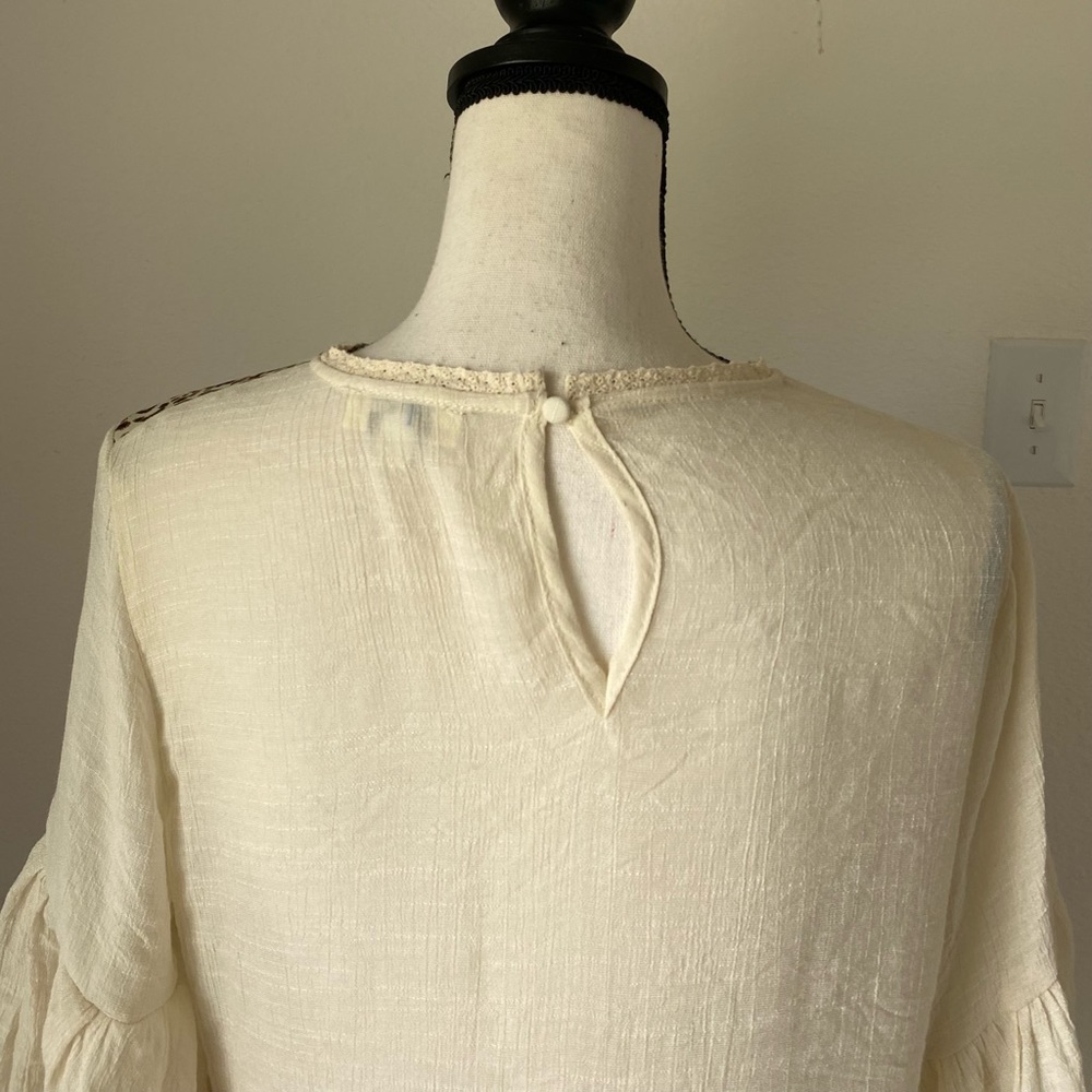 Umgee Leopard Print & Cream Top / Size Large - image 5